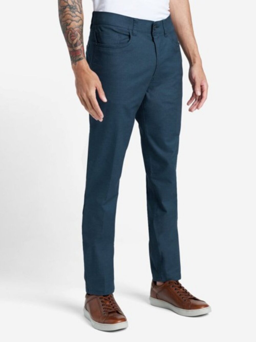 Reaction Kenneth Cole five-pocket tech trousers navy blue men's size 36